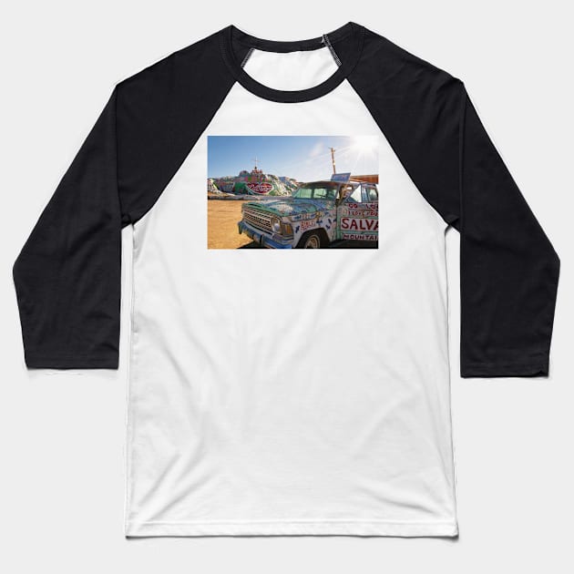 Salvation Mountain Baseball T-Shirt by jswolfphoto